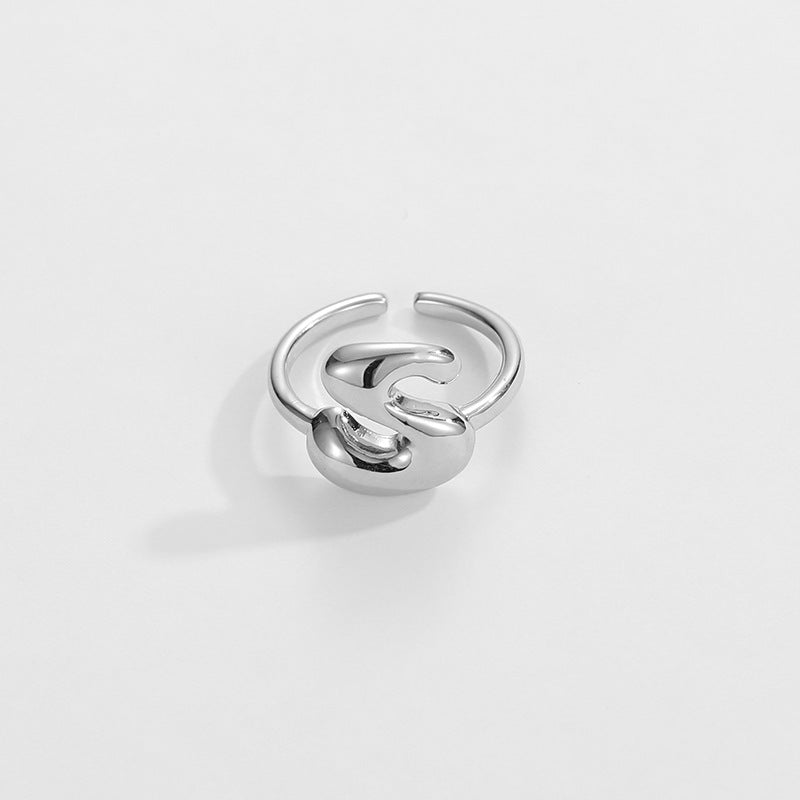 Stylish Monogram Letter Ring