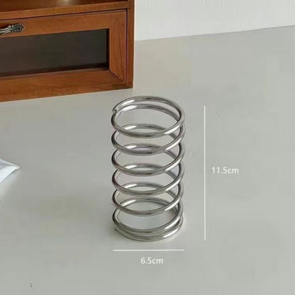 Silver Metal Spiral Bathroom Holder