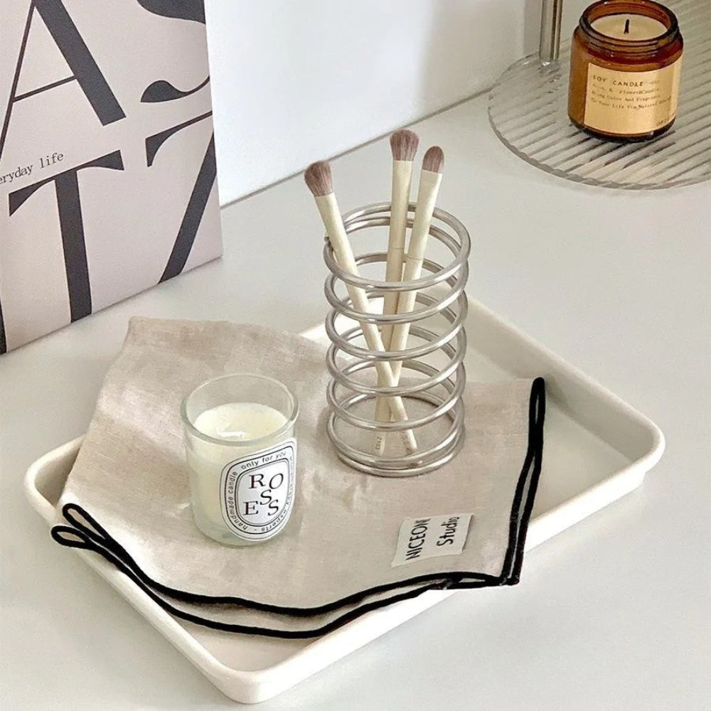 Silver Metal Spiral Bathroom Holder - Luxicro