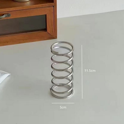 Silver Metal Spiral Bathroom Holder
