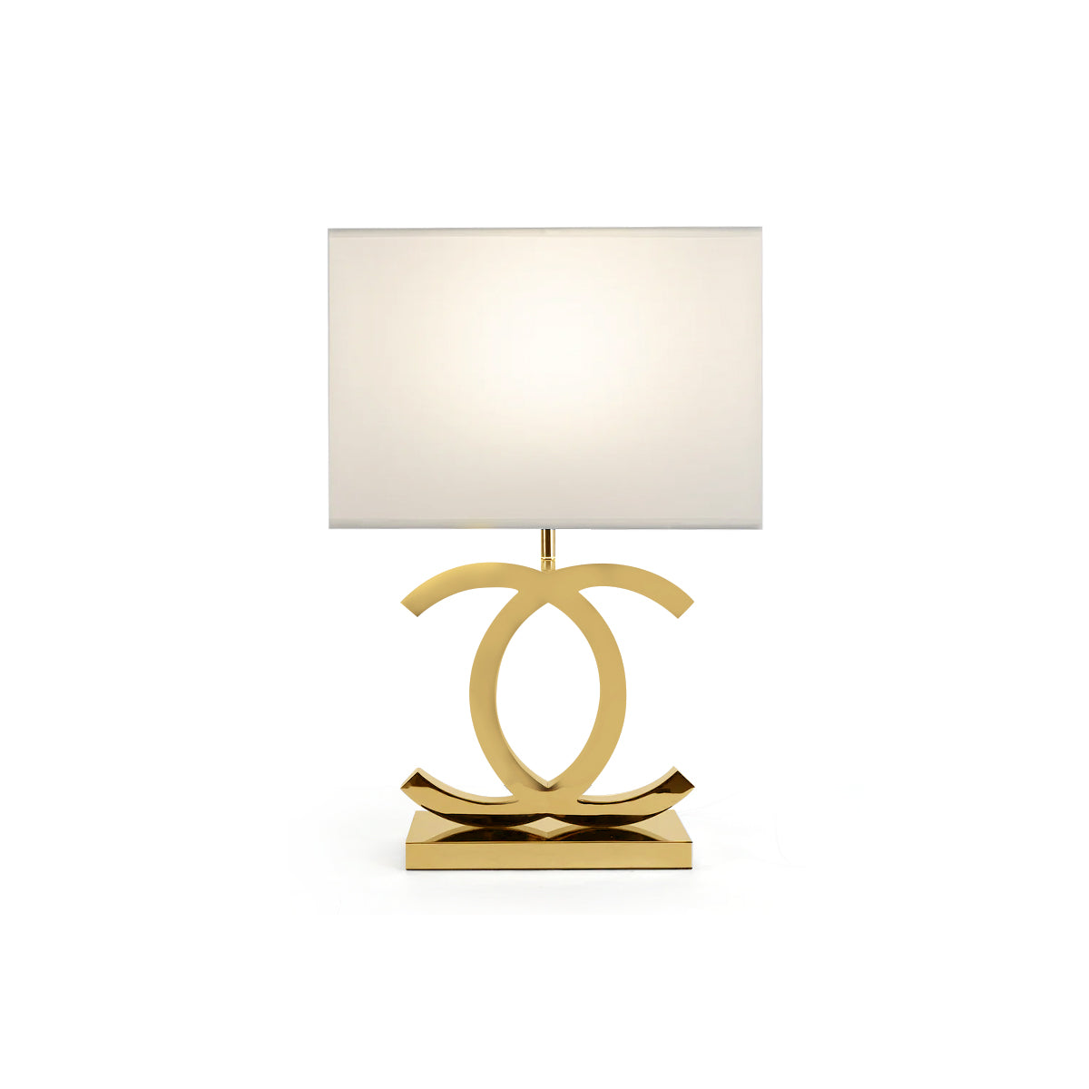 Elegant Metal Table Lamp with Chrome Gold Finish