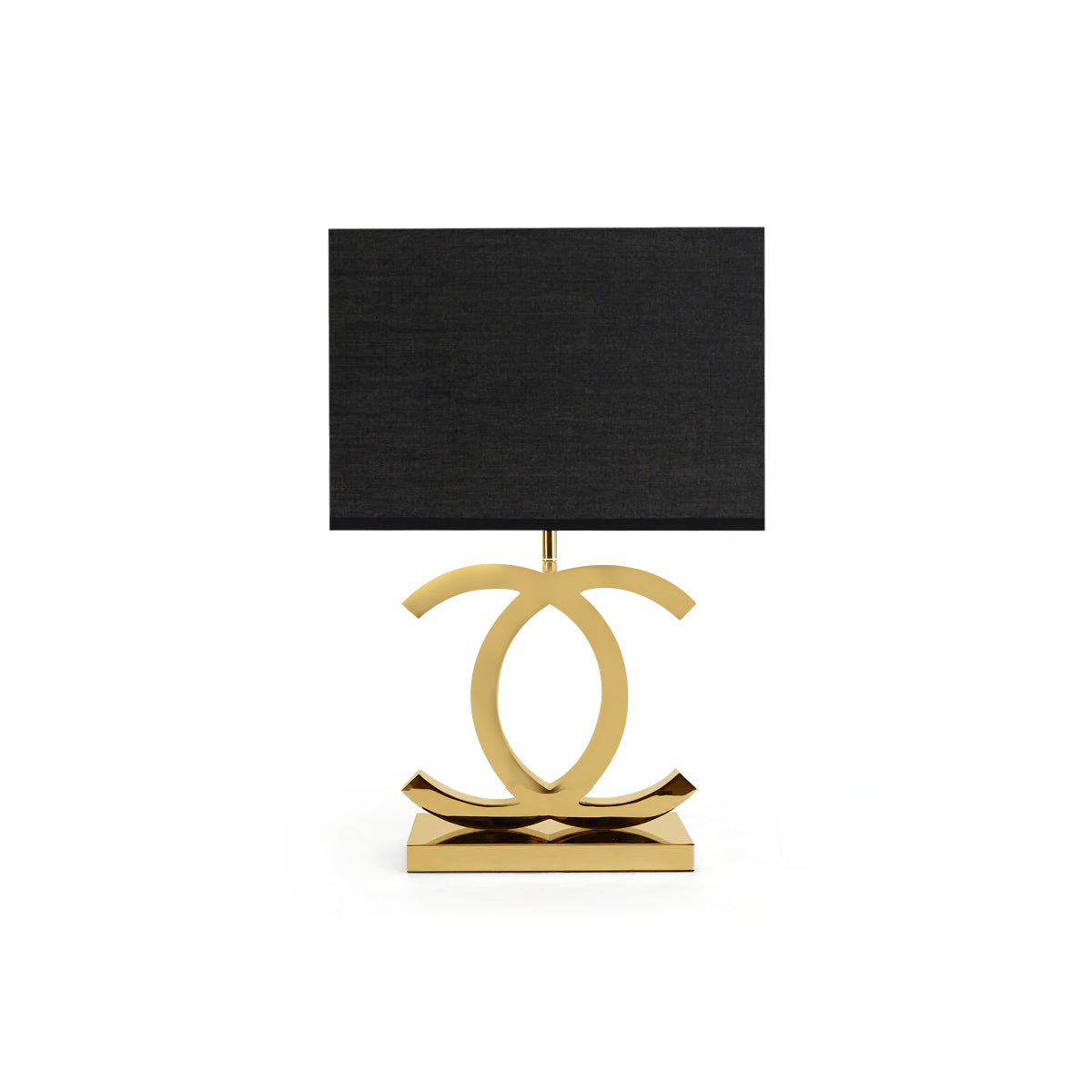 Elegant Metal Table Lamp with Chrome Gold Finish