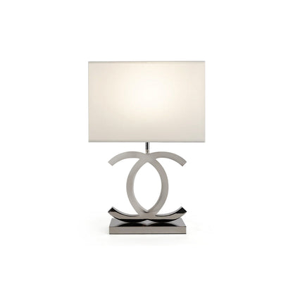 Elegant Metal Table Lamp with Chrome Gold Finish