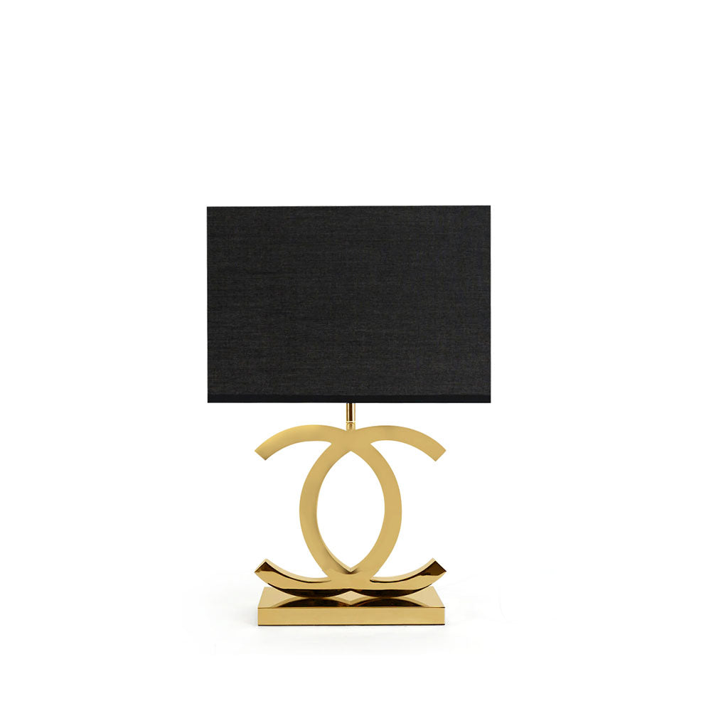 Elegant Metal Table Lamp with Chrome Gold Finish - Luxicro