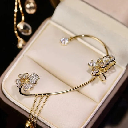 Beautiful Butterfly Earrings with Dazzling Cubic Zirconia