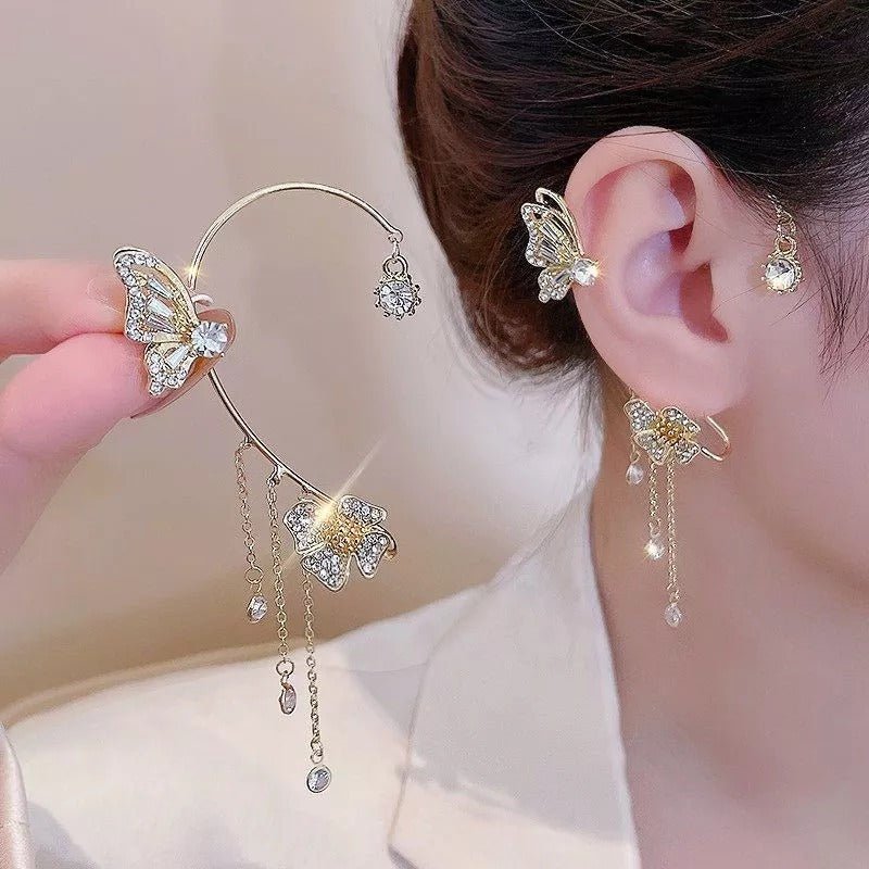 Beautiful Butterfly Earrings with Dazzling Cubic Zirconia - Luxicro