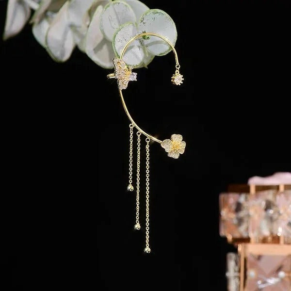 Beautiful Butterfly Earrings with Sparkling Zirconia Stones