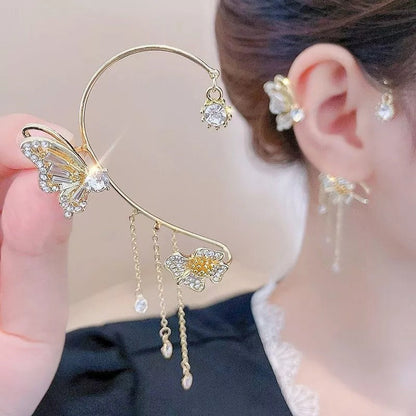 Beautiful Butterfly Earrings with Dazzling Cubic Zirconia