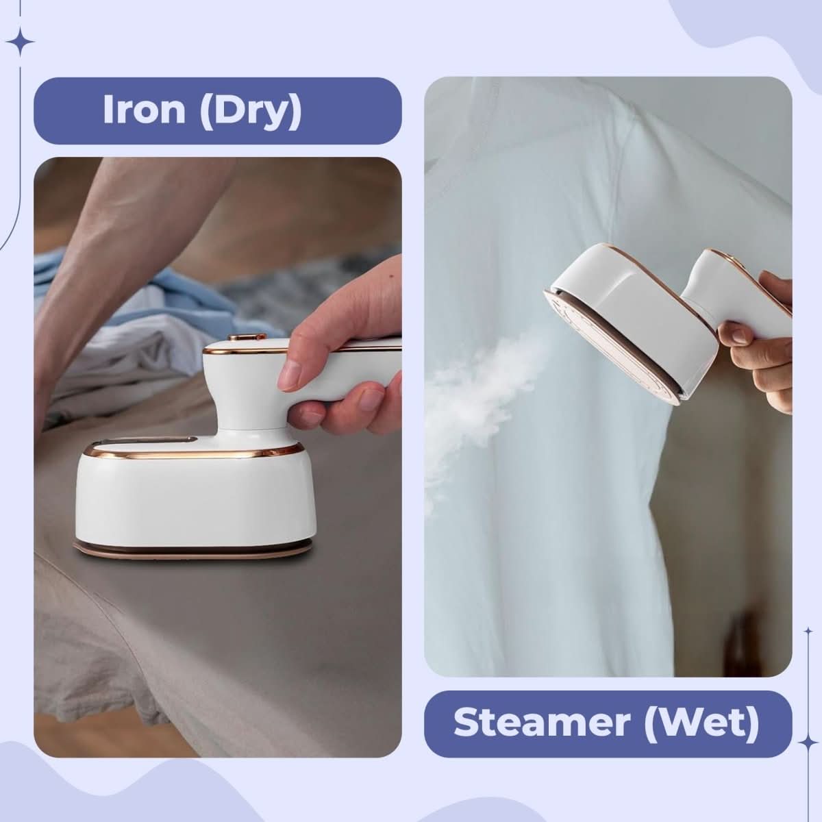 Compact Travel Hand Steamer for Smooth Clothes