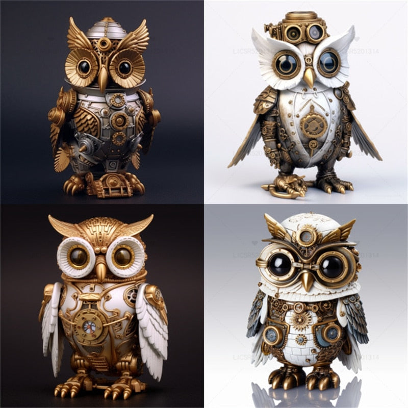 Cute Owl Figurine Decorative House Statue