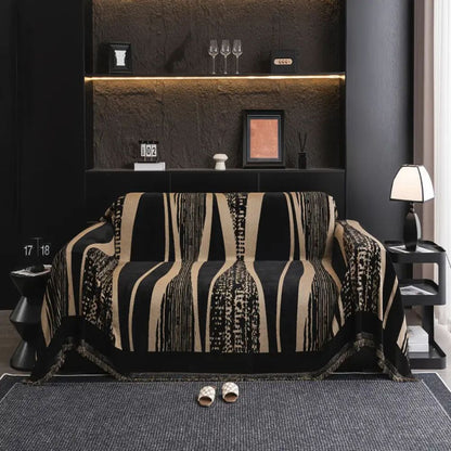 Boho Chic Fringed Couch Slipcover
