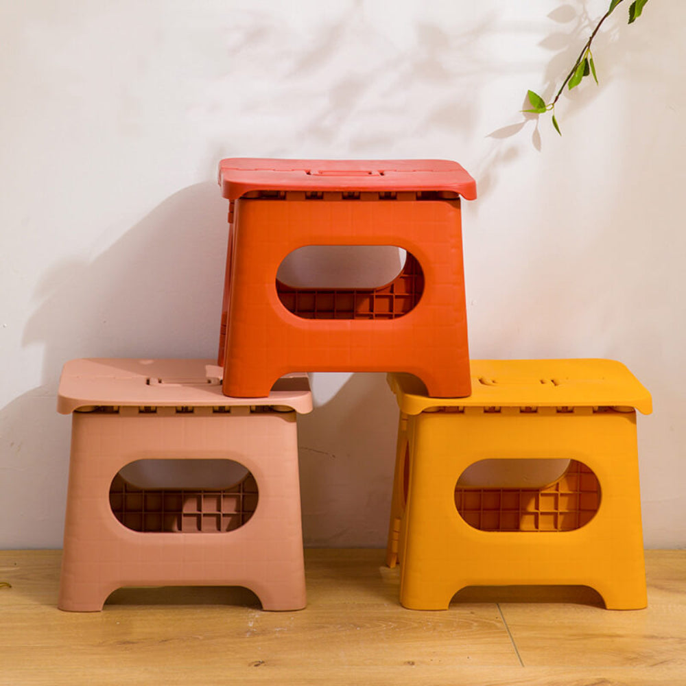 Compact Folding Step Stool with Grip Handle - Luxicro