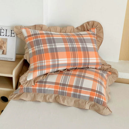 Colorful Ruffled Pillow Covers in Various Patterns