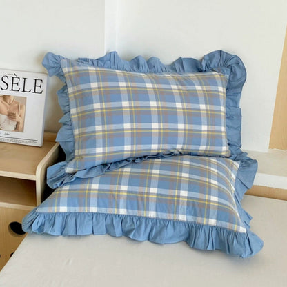 Colorful Ruffled Pillow Covers in Various Patterns