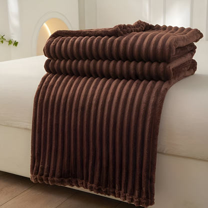 Cozy Plaid Fleece Throw Blanket Soft and Warm