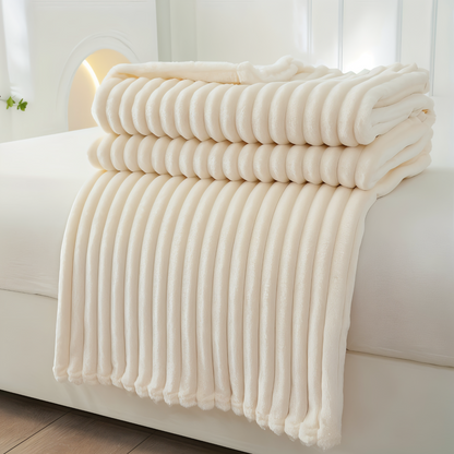 Cozy Plaid Fleece Throw Blanket Soft and Warm