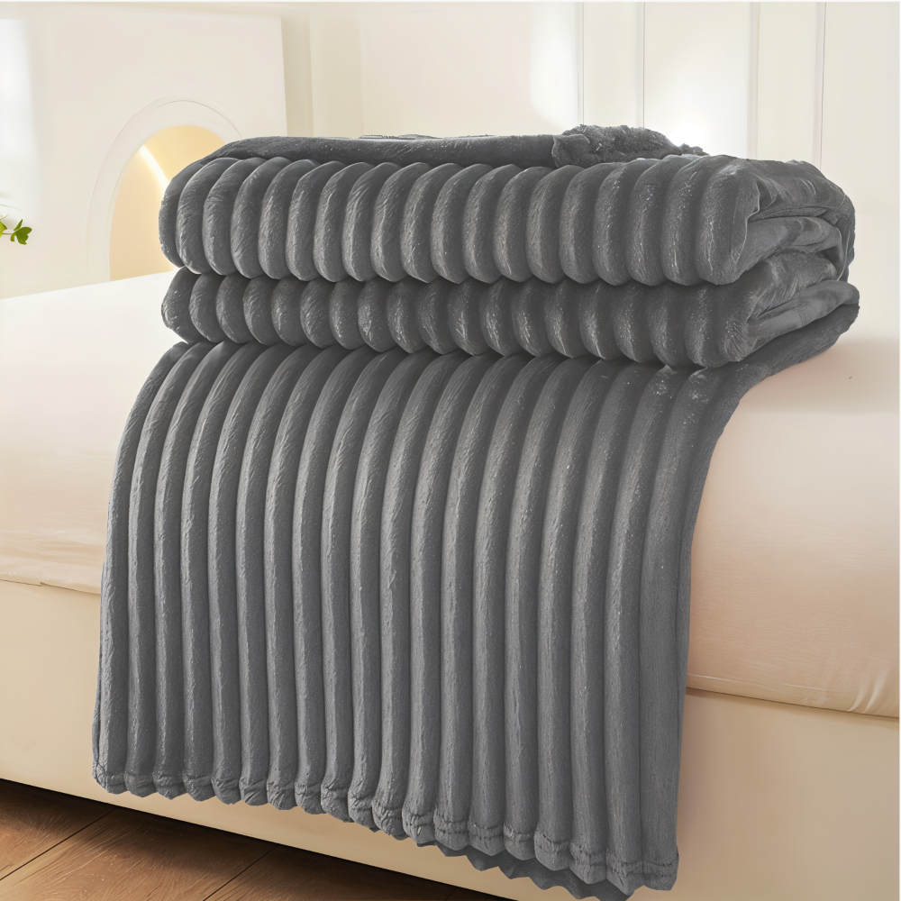 Cozy Plaid Fleece Throw Blanket Soft and Warm