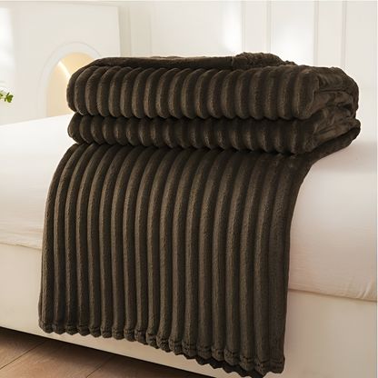 Cozy Plaid Fleece Throw Blanket Soft and Warm