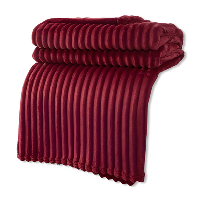 Plush Red Checkered Fleece Blanket