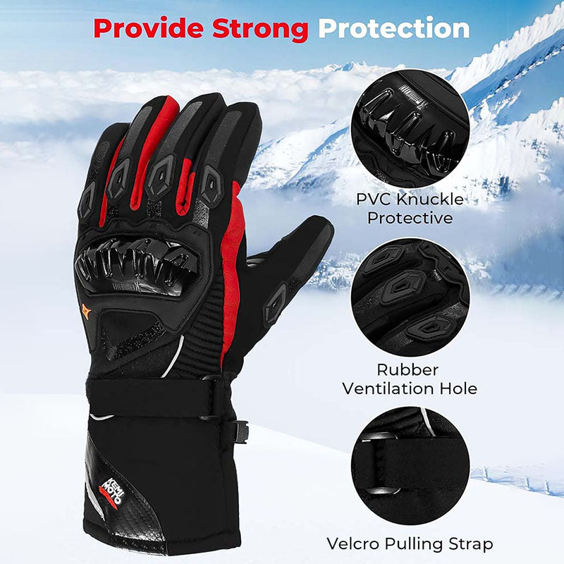 Durable Insulated Motorcycle Gloves for Winter Riding