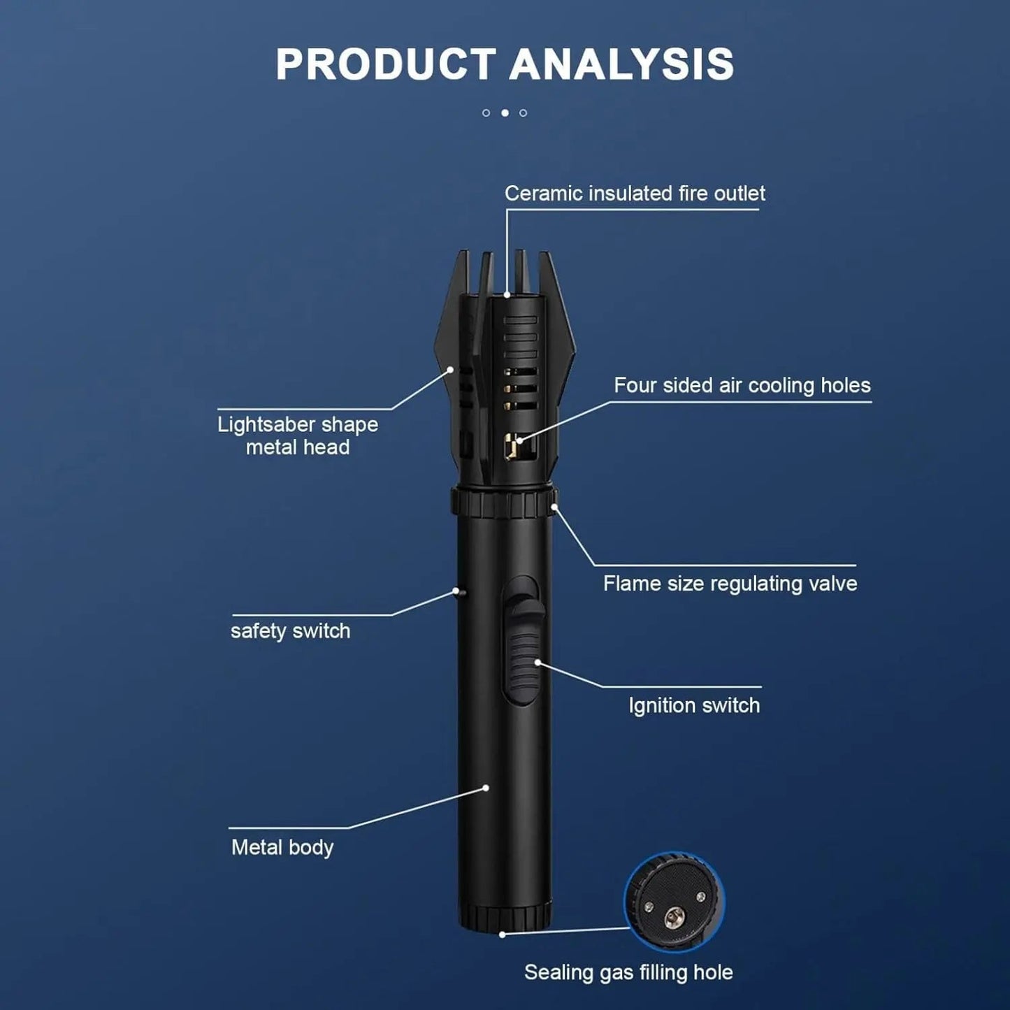 Windproof Adjustable Flame Lighter