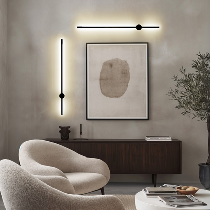 Contemporary Black LED Wall Lamp - Luxicro