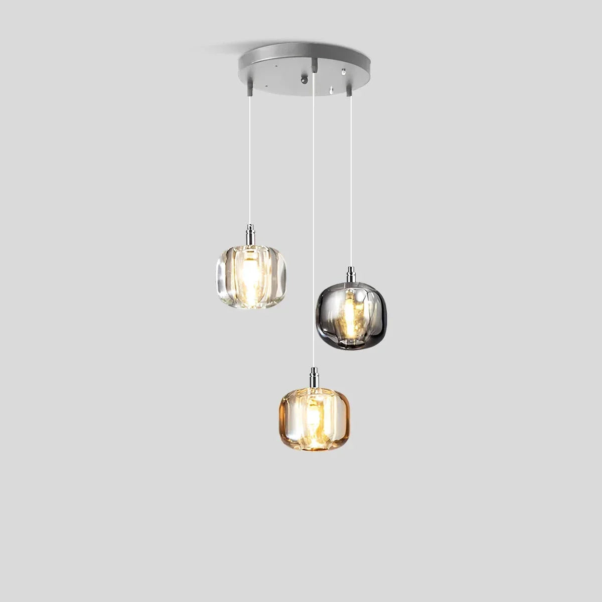 Vibrant Glass Drop Chandelier Lighting