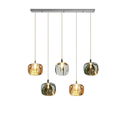 Vibrant Glass Drop Chandelier Lighting