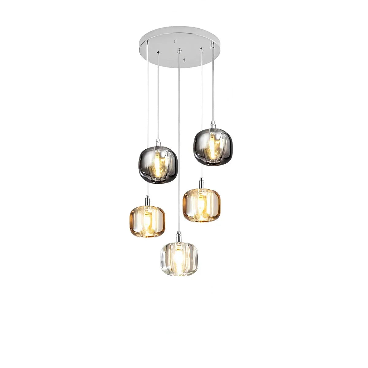 Vibrant Glass Drop Chandelier Lighting