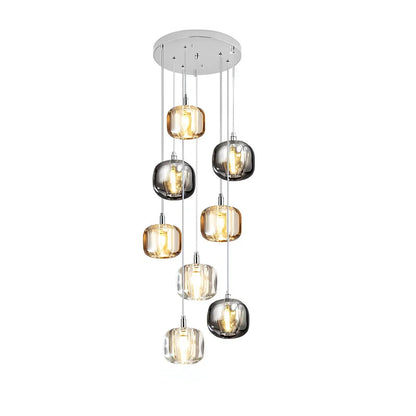 Vibrant Glass Drop Chandelier Lighting