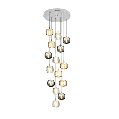 Vibrant Glass Drop Chandelier Lighting