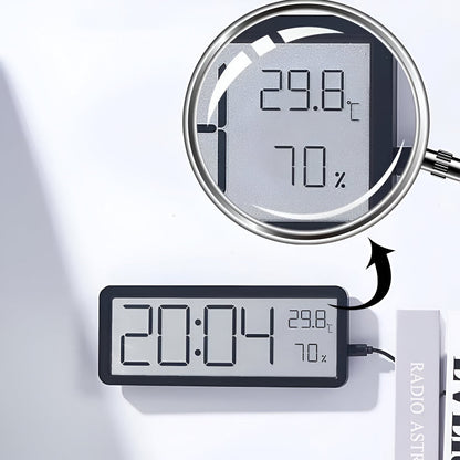 Digital LED Alarm Clock with Temperature and Humidity