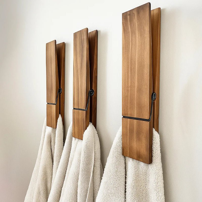 Modern Wooden Towel Rack - Luxicro