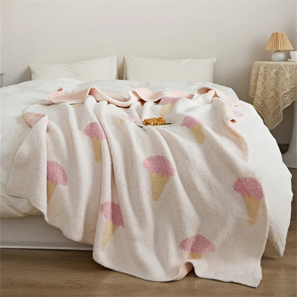 Sweet Creamy Cozy Throw Blanket - Luxicro