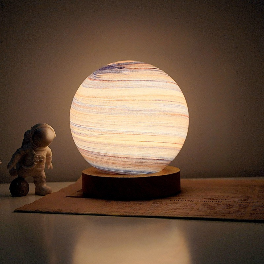 Cosy Glass Bedside Lamp – Moon and Star Nightlight