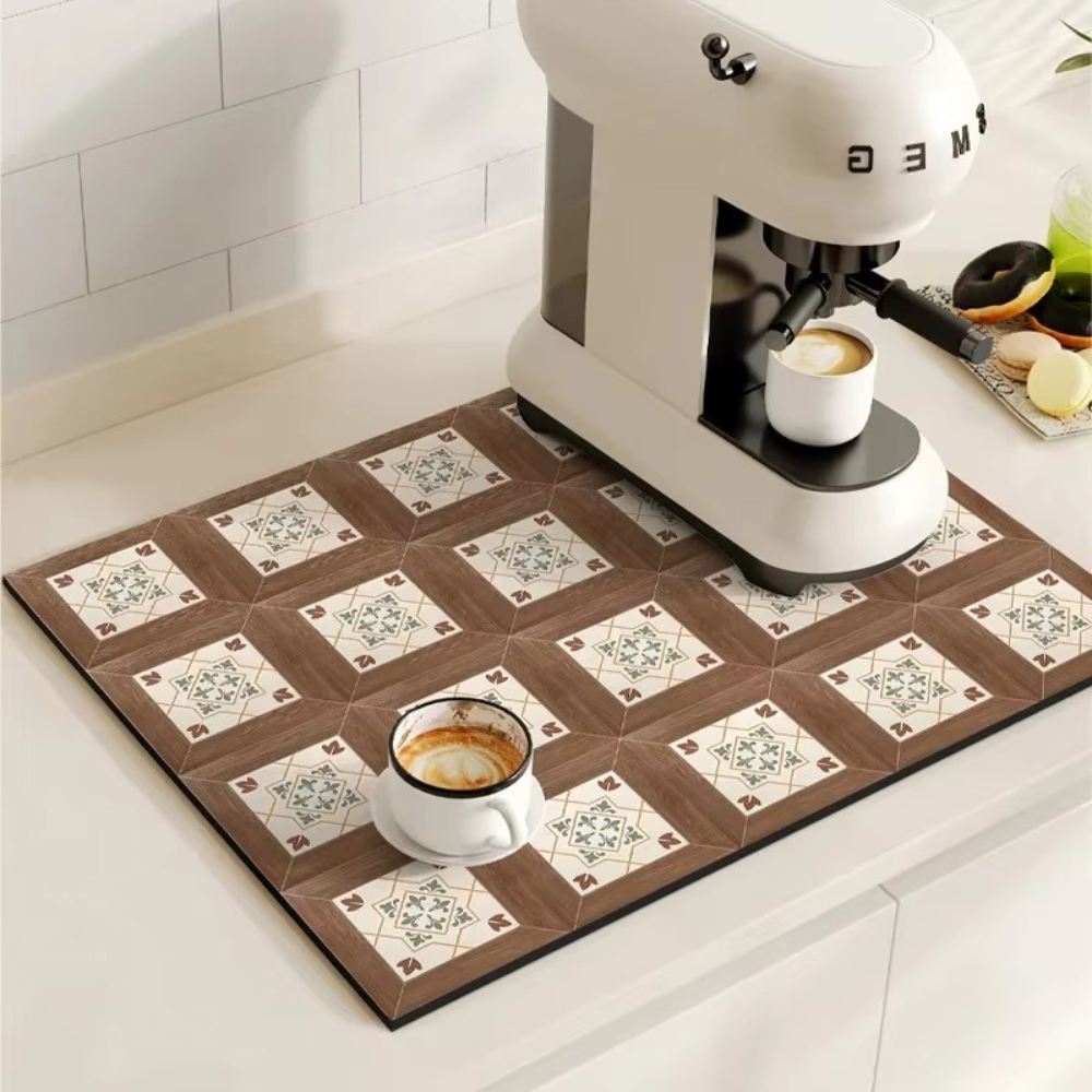 Vintage Style Water Resistant Coffee Table Mat