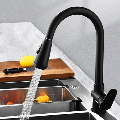 Modern Touch Single Handle Pull-Out Kitchen Faucet - Luxicro