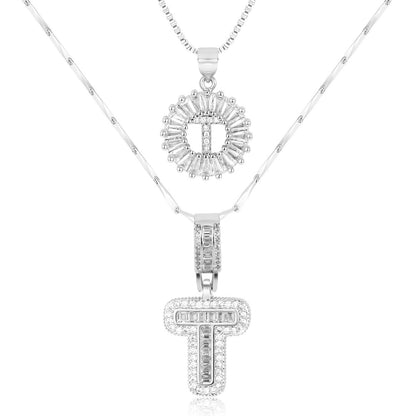 Fine 14k Gold Initial Diamond Pendant Necklace