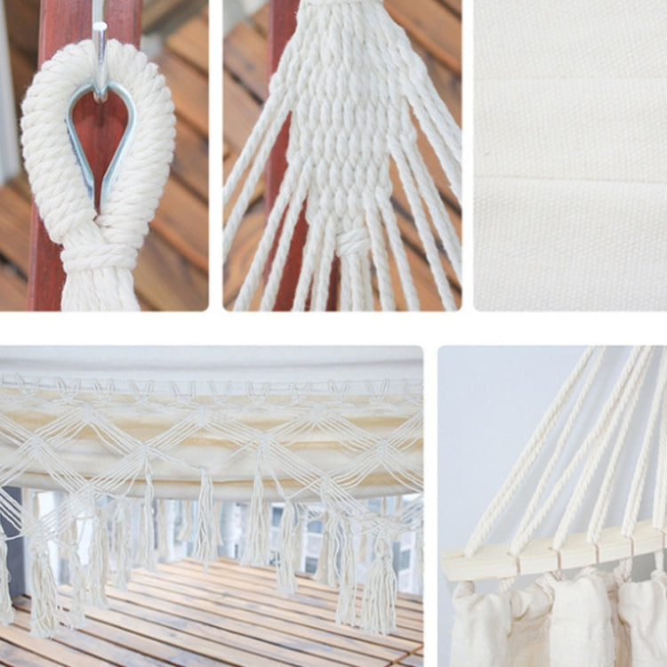 Big Backyard Stripe Cotton Hammock with Frame