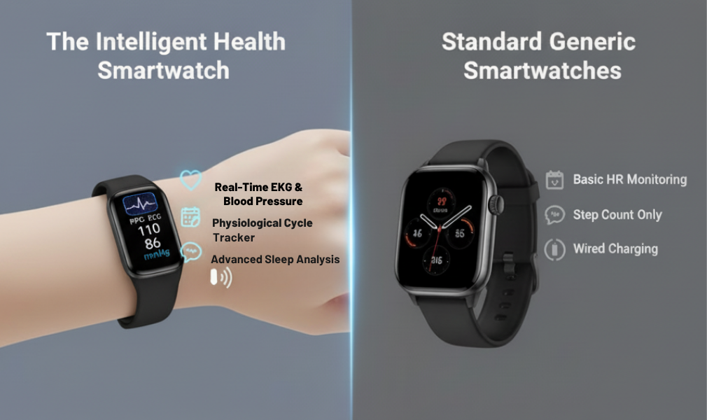 Accurate Fitness Smartwatch | EKG, Heart Rate & Sleep Tracker