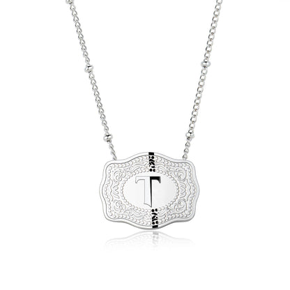 Dainty Monogram Pendant Necklace With Charm