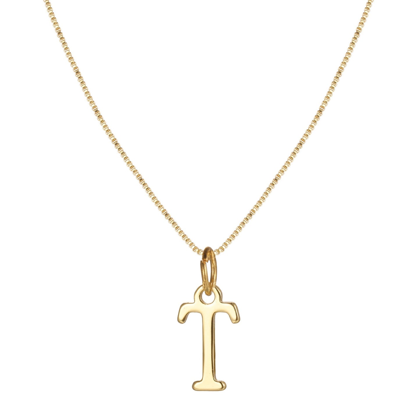 Classic 14k Gold Monogram Pendant Necklace