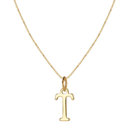 Classic 14k Gold Monogram Pendant Necklace