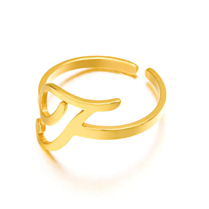 Custom Engraved Initial Silver Ring