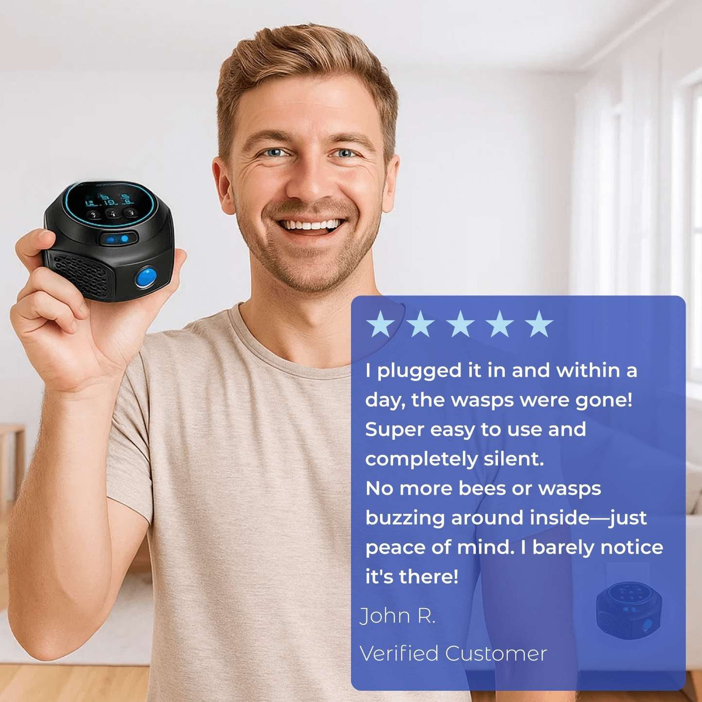 Powerful Ultrasonic Pest Repeller for Home and Yard