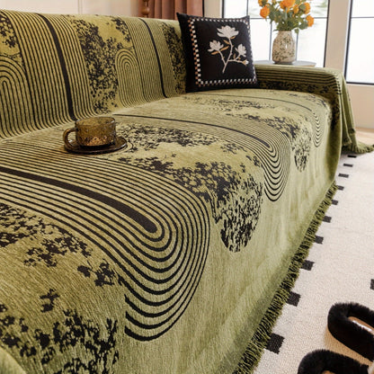 Colorful Geometric Print Couch Slipcover