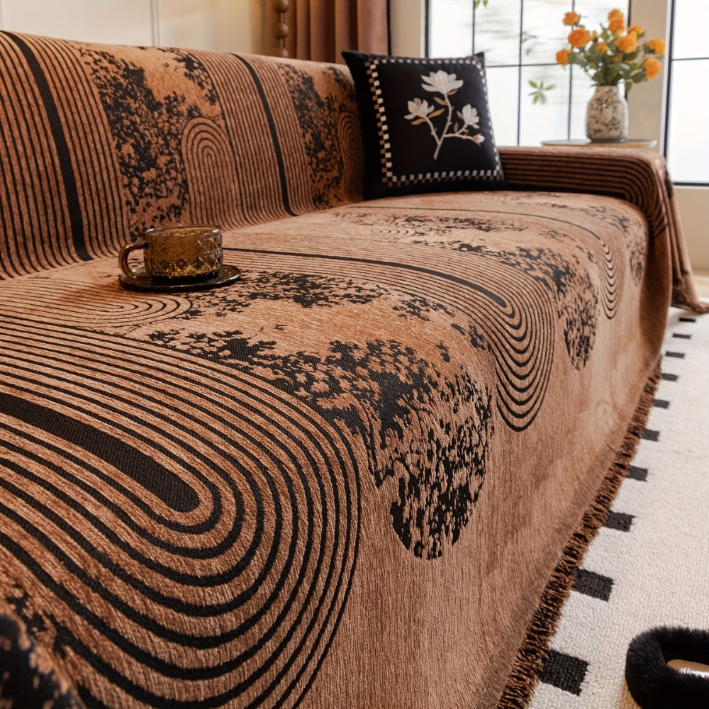 Colorful Geometric Print Couch Slipcover