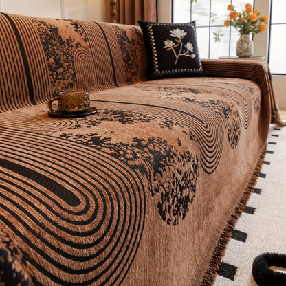 Colorful Geometric Print Couch Slipcover