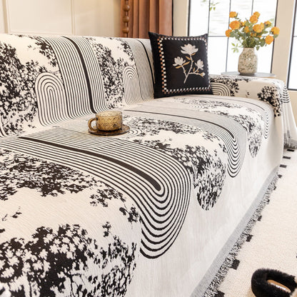 Colorful Geometric Print Couch Slipcover - Luxicro
