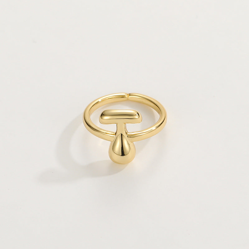 Stylish Monogram Letter Ring